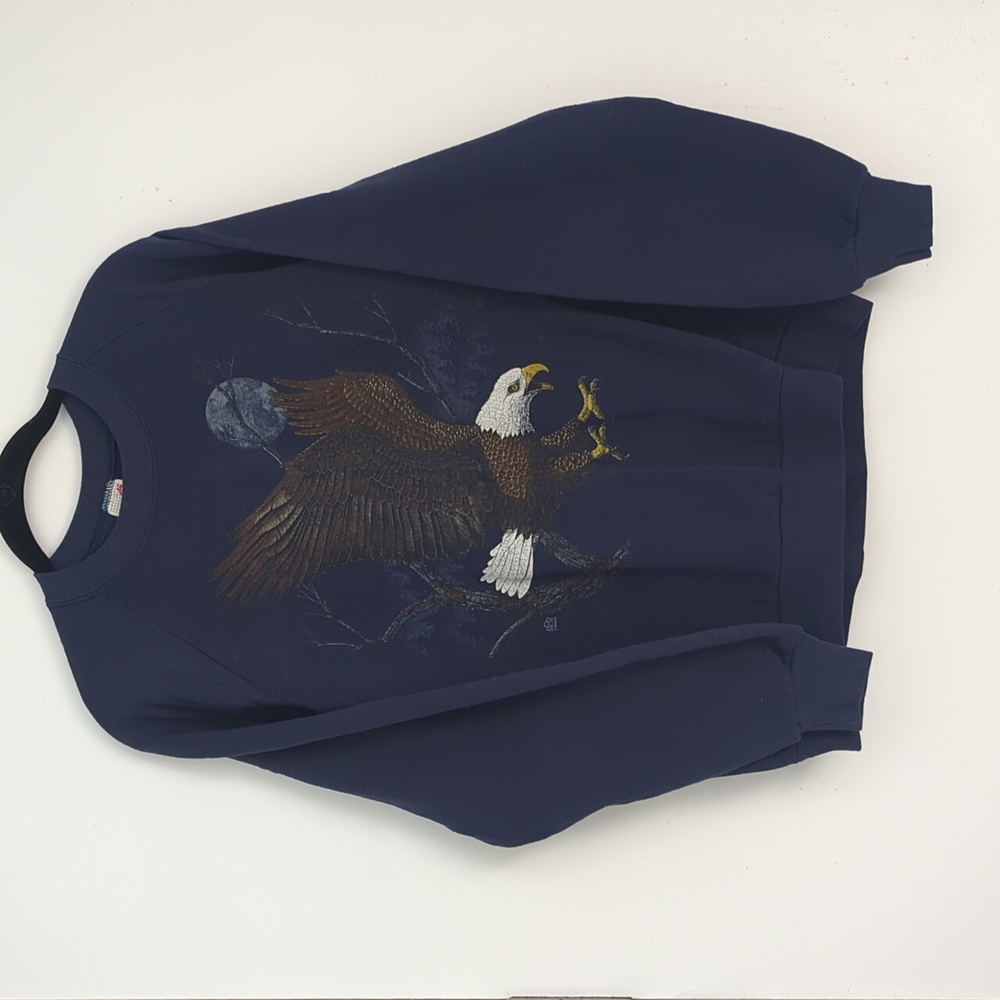 90sVINTAGE Jerzees Bald Eagle Crewneck Sweatshirt Size XL